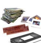 Photo prints, film, slides and videotapes